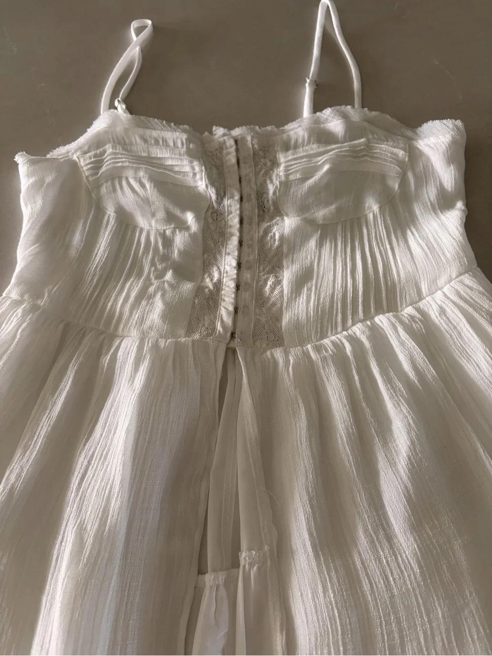 Vici White Tiered Maxi Corset Dress